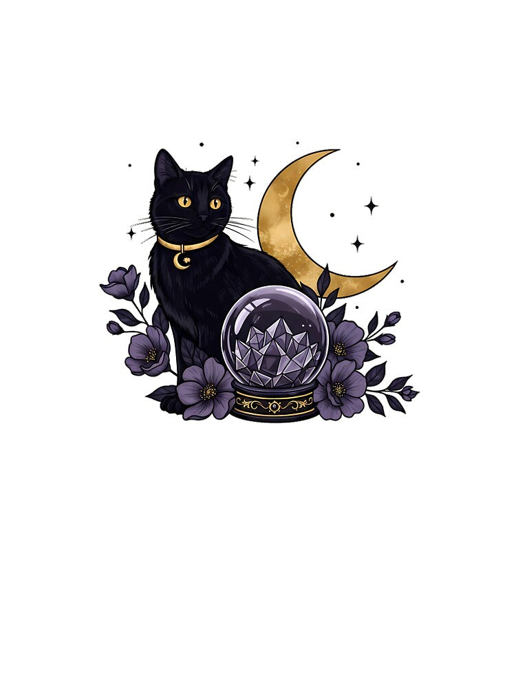Black Cat Crystal Ball Gift by IllumeInk
