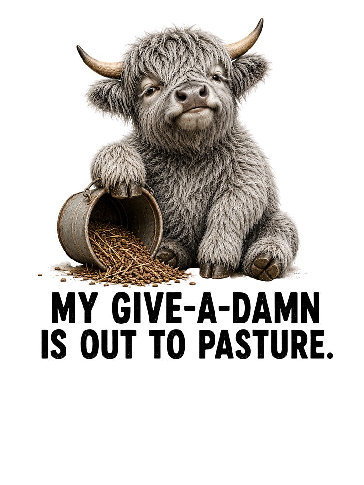 My Give A Damn Pasture Highland Cow by HippyRikky