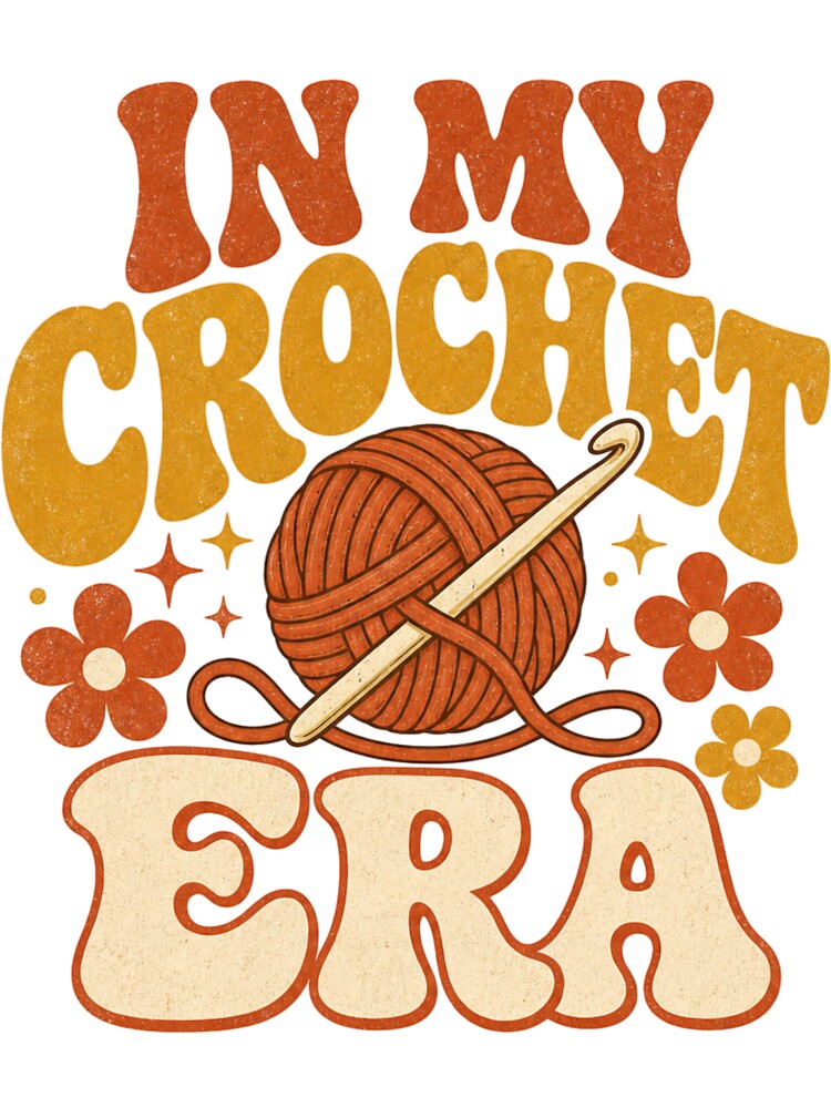 In My Crochet Era Retro Crochet Saying by BoosterShop