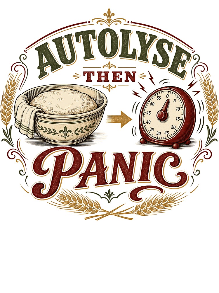 Autolyse Then Panic Funny Sourdough Gift by BoosterShop