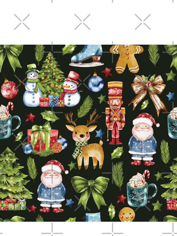 Watercolor Holiday Seamless Pattern by pinkyfish1010