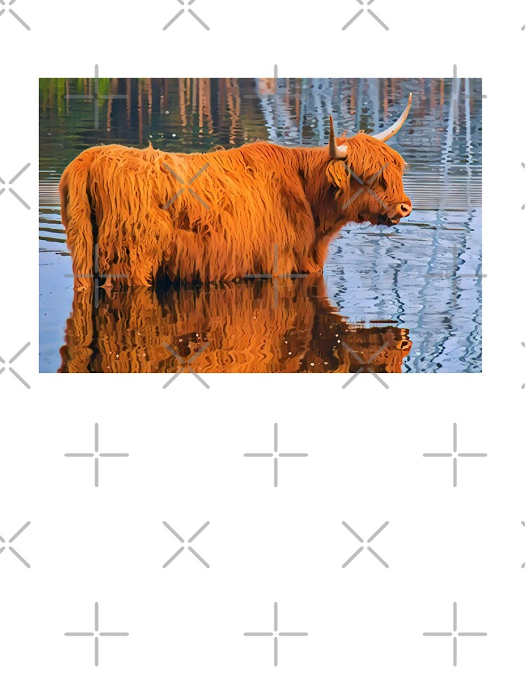 Scottish Highland Cow In Water by TheAnimalZ00