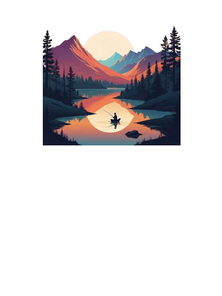 Retro style illustration of a mountain landscape by jean-nicolas