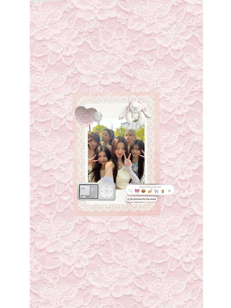 IVE Pastel Pink Collage | Girly K-Pop Aesthetic Pattern by KryaArts27
