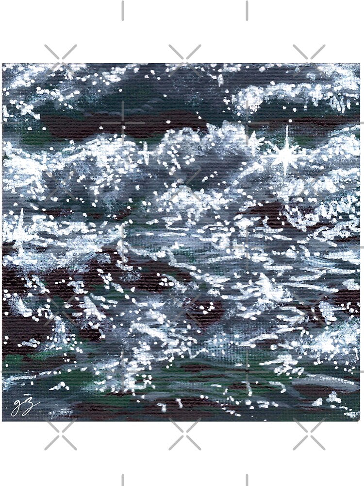 Acrylic Ocean Waves by hauntihng