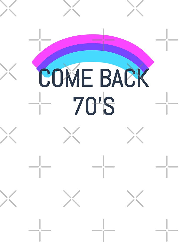 Retro Come Back 70s Rainbow Typography Art by AWADHESH  CHAURASIA
