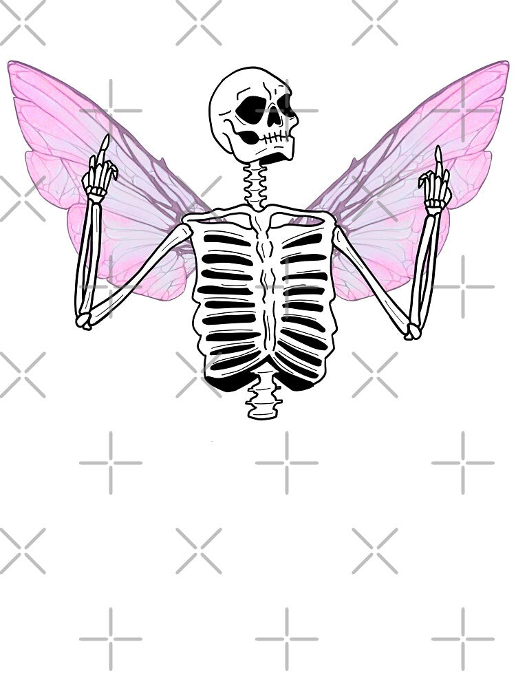 Pink Skeleton Fairy grunge fairycore aesthetic by TheLykosApparel