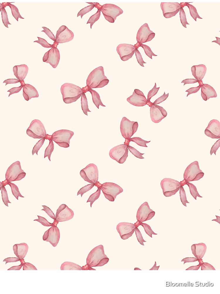 Pink Coquette Ribbon Bow Seamless Pattern by Bloomelle Studio