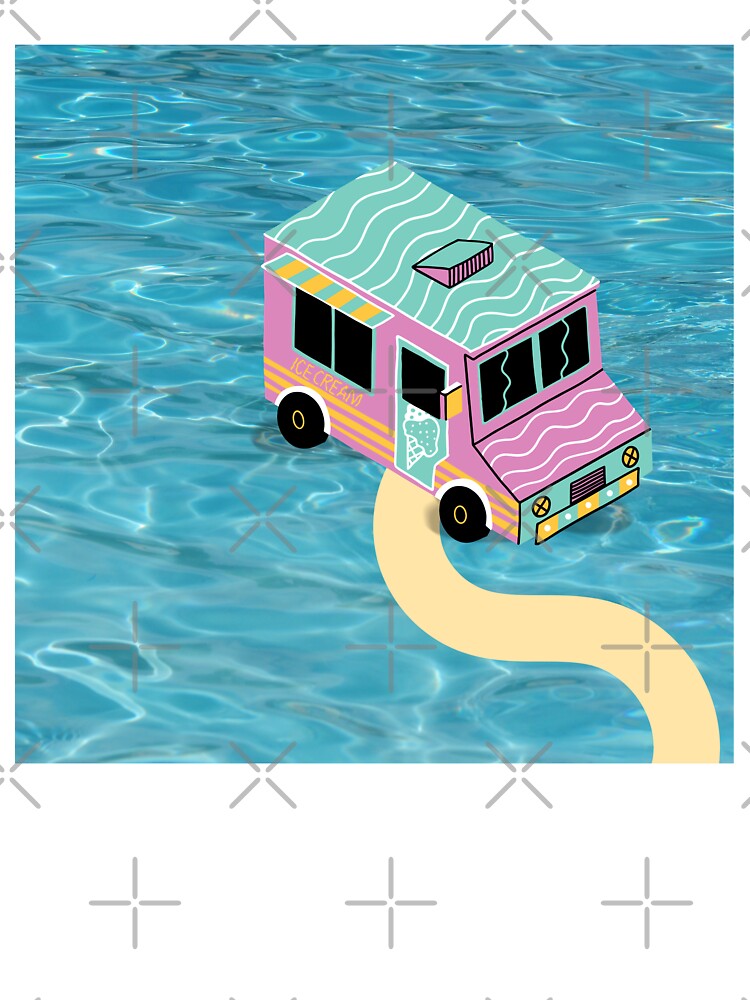 Ice Cream Truck on Sea by Veriepear