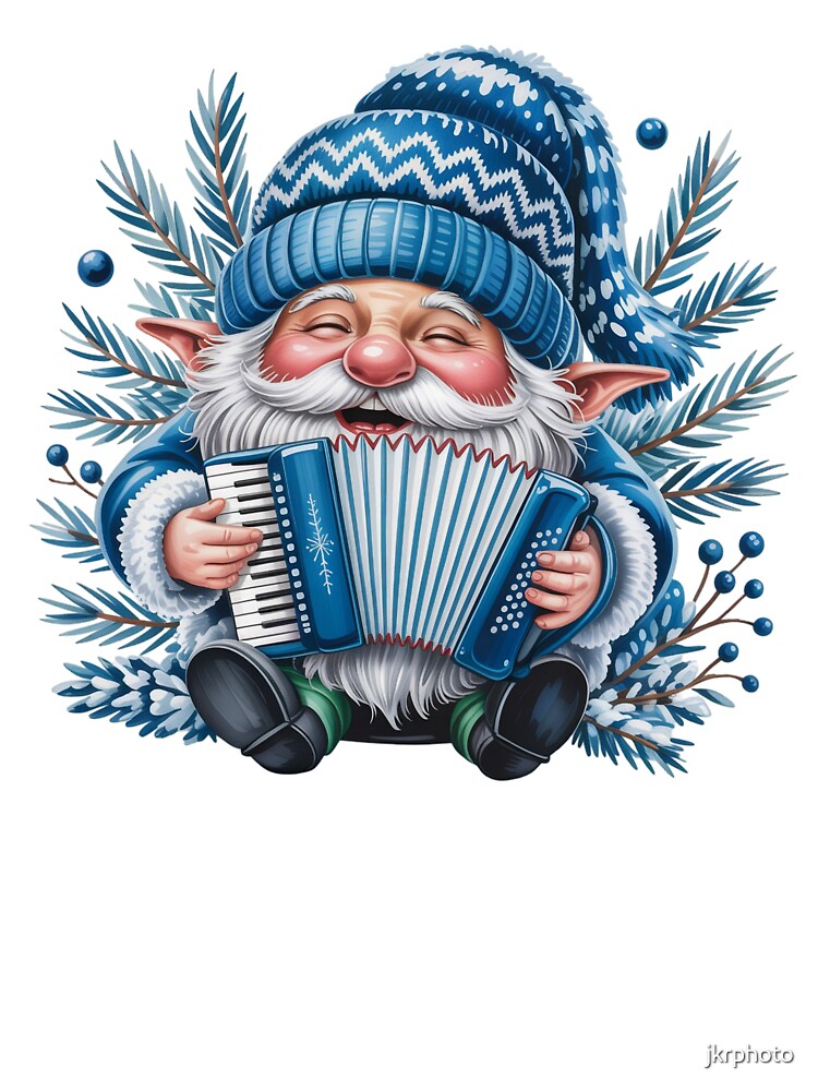 blue christmas gnome by jkrphoto