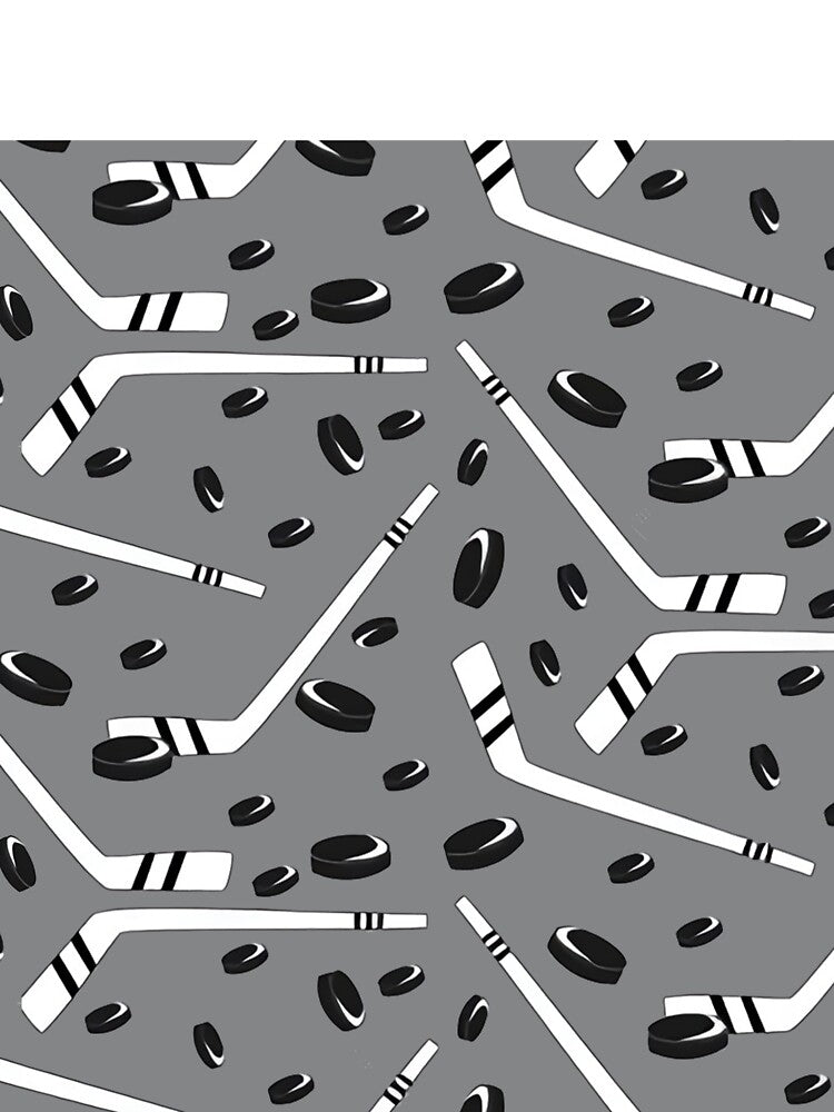 Retro Ice Hockey On Grey by DarelliBeauty