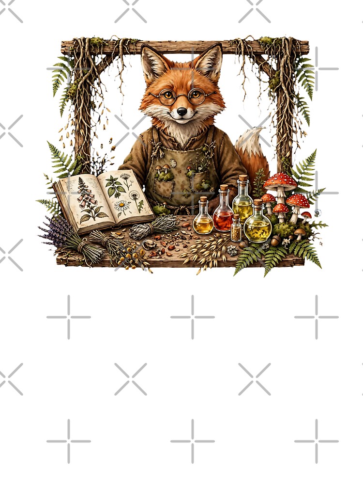 Fox Herbalist Apothecary - Woodland Potion Alchemist Cottagecore Goblincore by Neurospicy Trolls