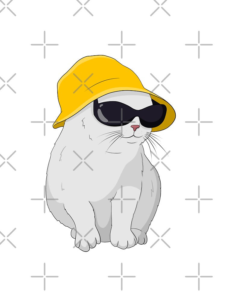 Cat with sunglasses and hat by IsabelleBellino