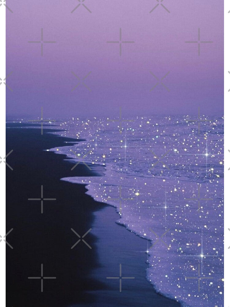 Purple Beach And Glitter Waves by MadeByMishkaN