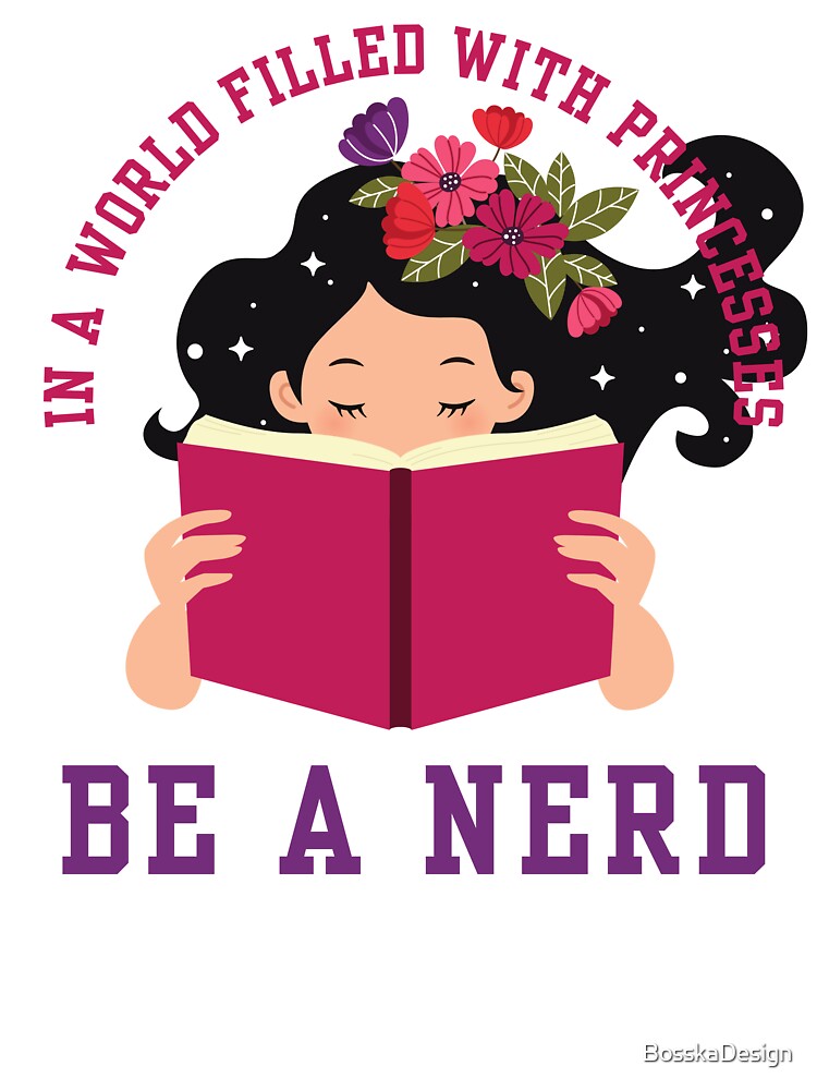 Book lover nerdy design by BosskaDesign