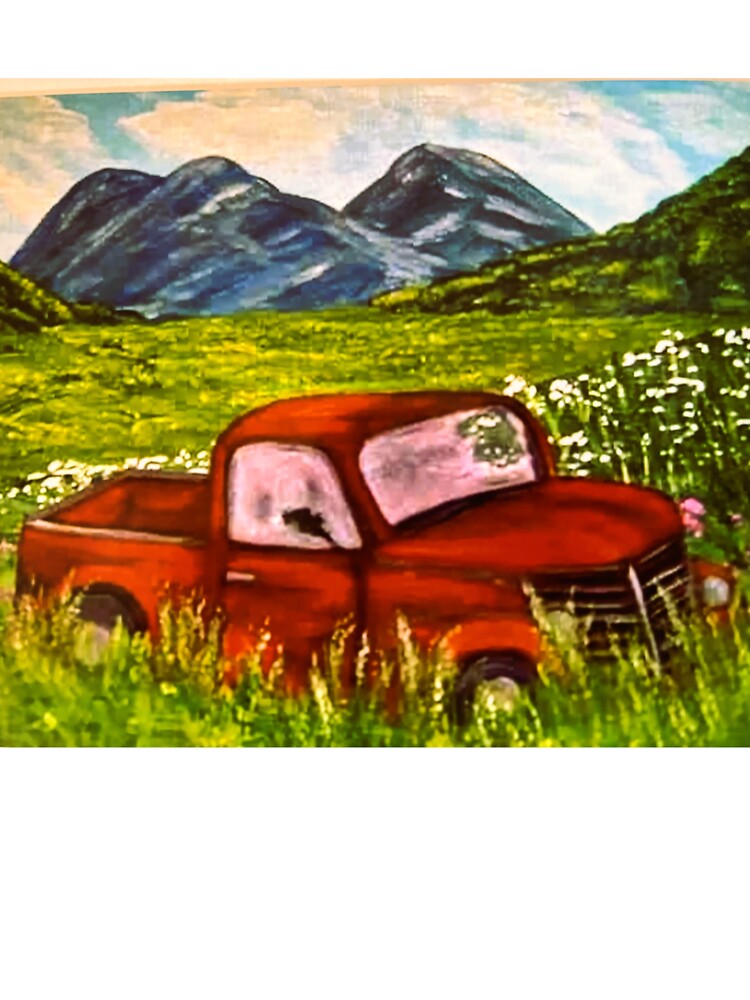 Classic Red Truck by EandAartists