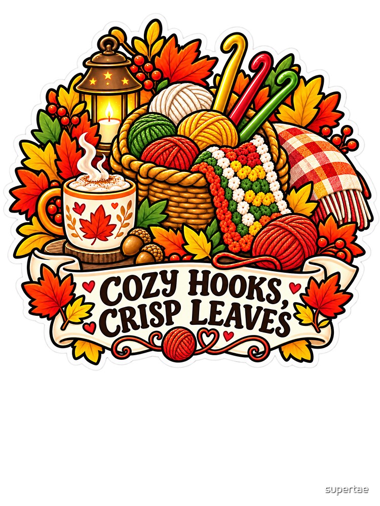 Cozy Hooks Crisp Leaves Autumn Crochet by supertae