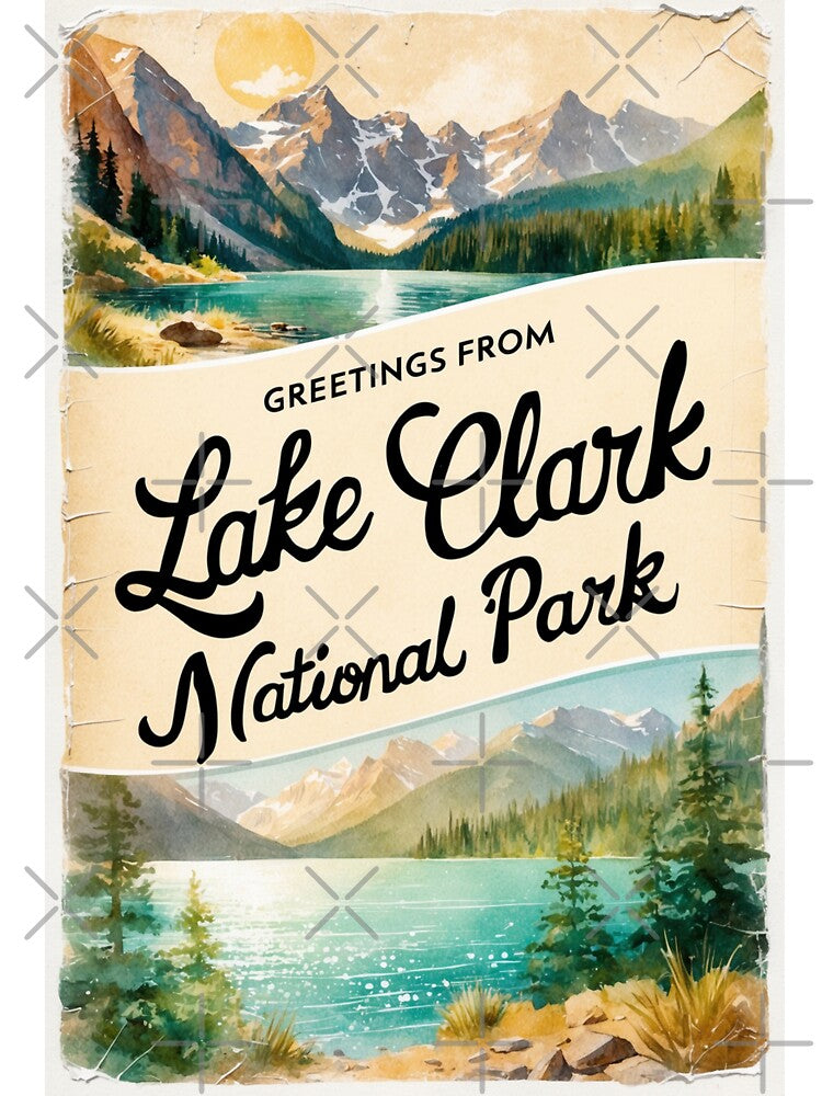 Lake Clark National Park Postcard Vintage Retro Travel Vintage by TravelPostcardGems