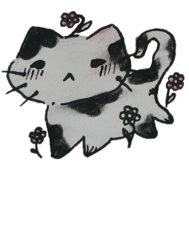 cute black and white cat by lords_blessings