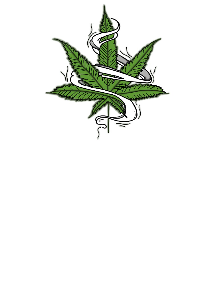 Smokey Marijuana Leaf by Threehitsdeep