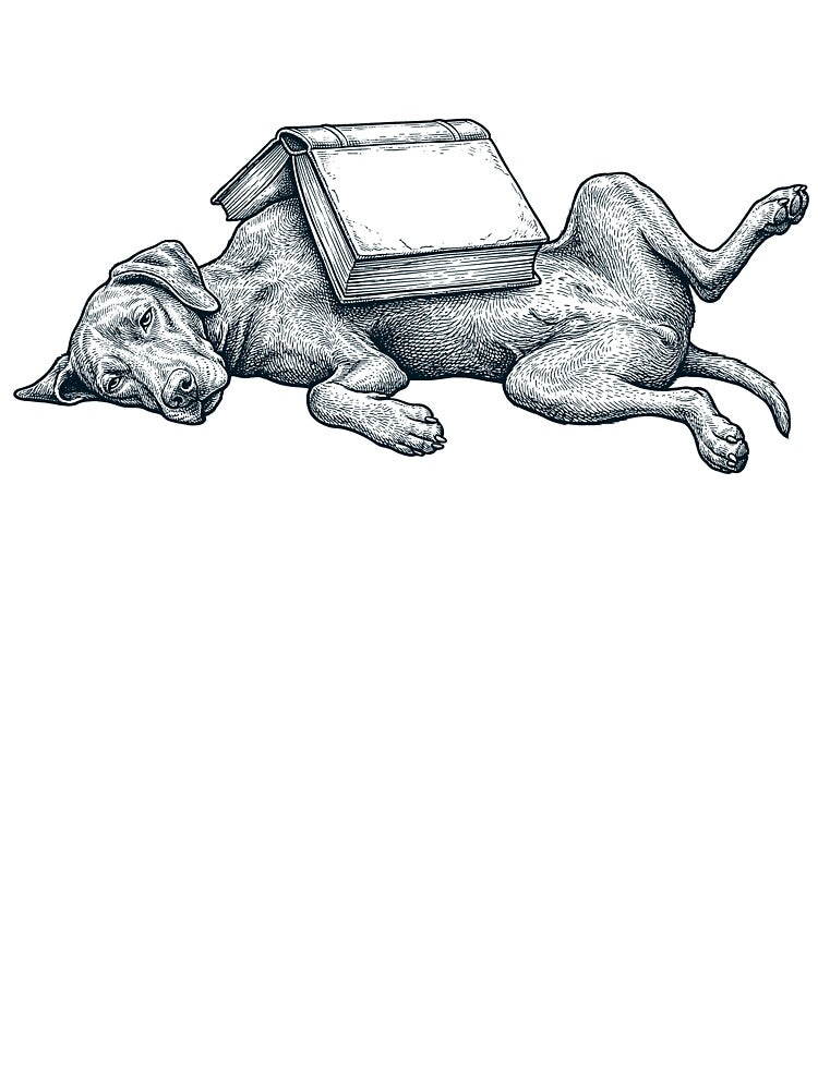 Funny Vizsla Reading Book Nap Dog Lover by DoodleTortle