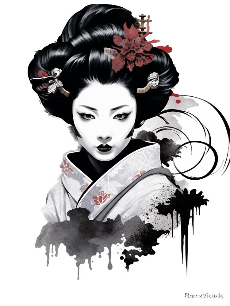 Mystic Elegance: Portrait of a Geisha_4 by BorczVisuals Unisex