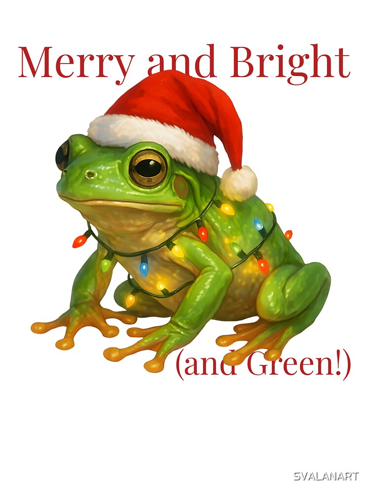 Merry & Bright (and Green) – Tree Frog Christmas by SVALANART