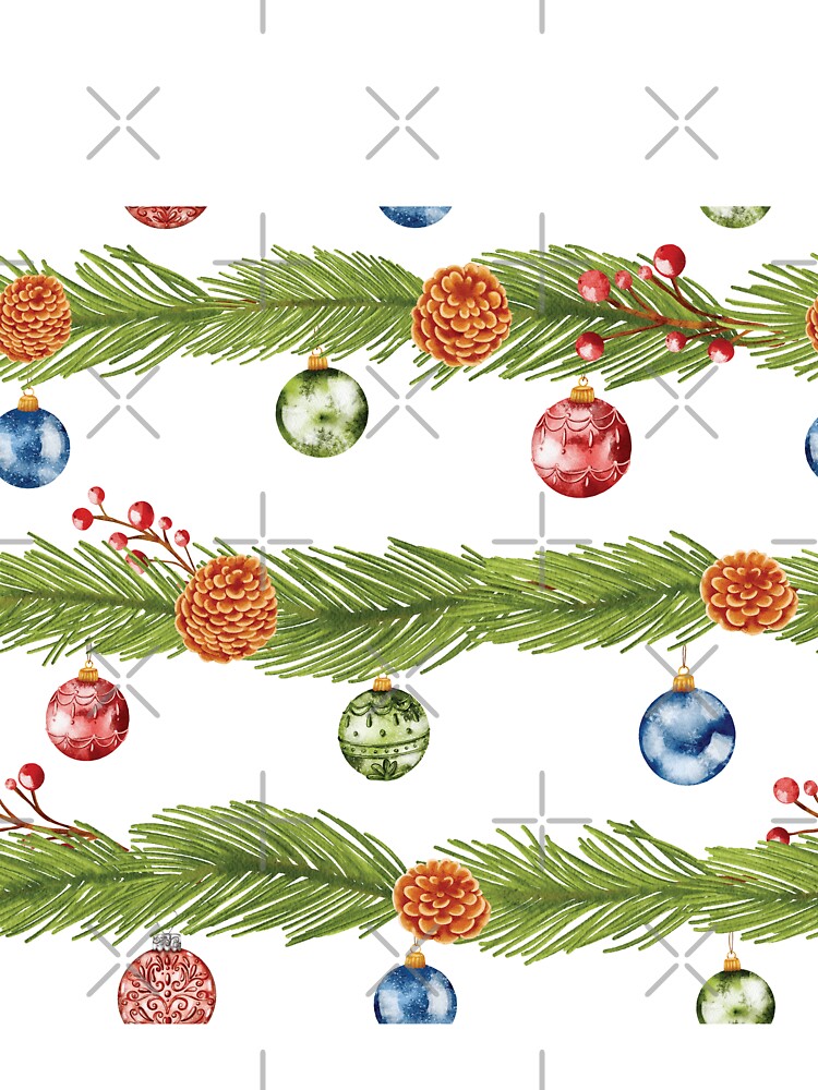 Seamless pattern of pine branches by pinkyfish1010