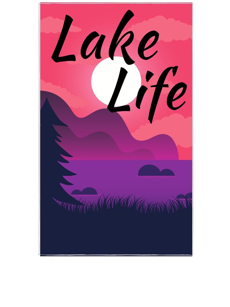 Lake Life Colorful Pastel Landscape by FlyingFennec