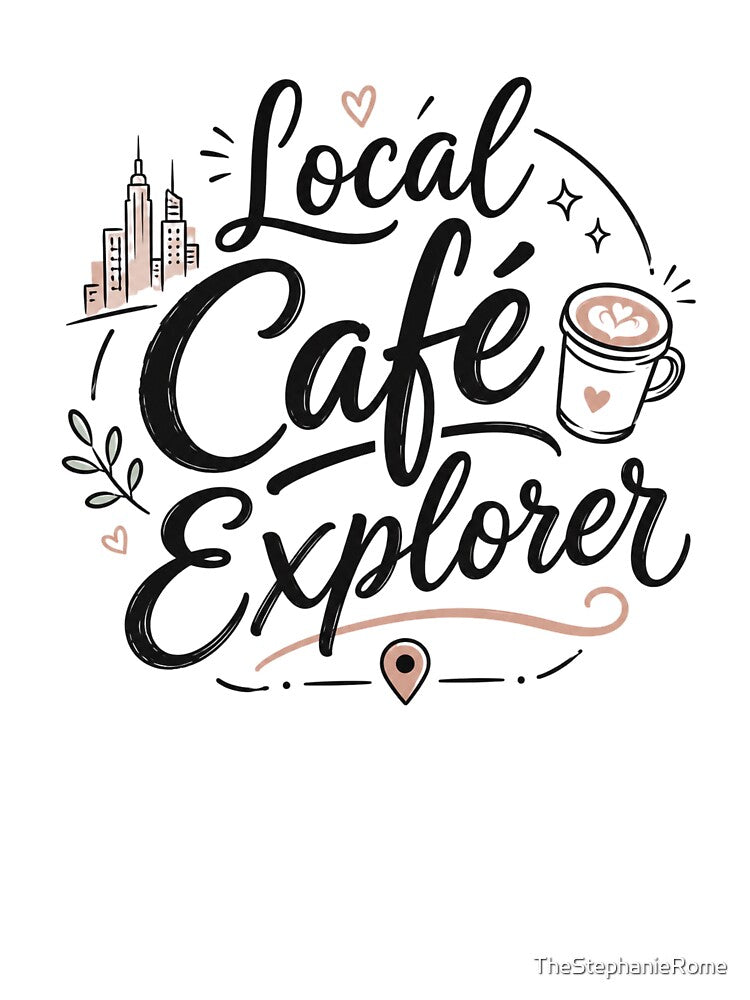 Local Café Explorer | Coffee Lover Typography Design for Café Hoppers by TheStephanieRome