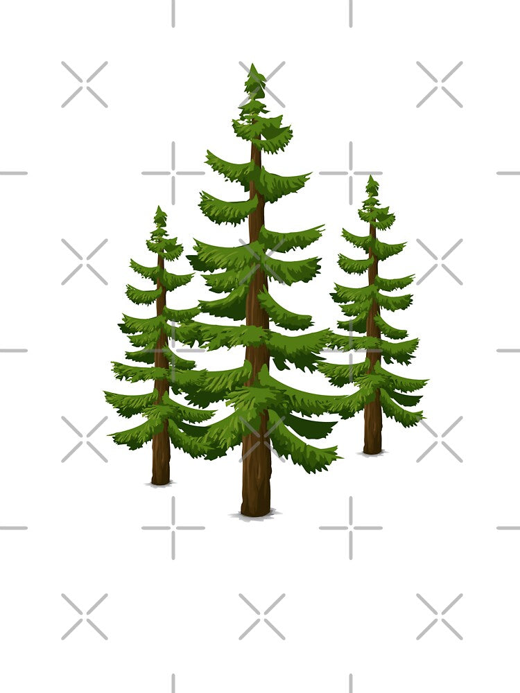 Evergreen Pine Tree Nature Illustration Sticker by CholarCrafts