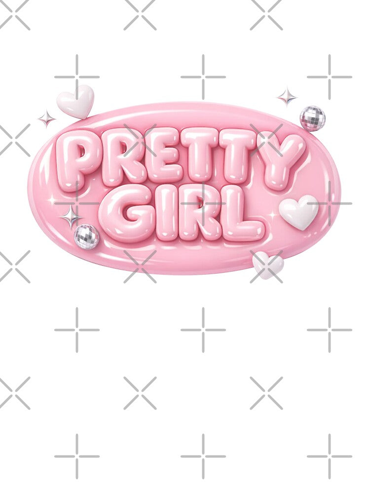 Pretty Girl Pink Sticker | Coquette Aesthetic Y2K Disco Heart Baddie Girly Gift by AllEyesOnUs