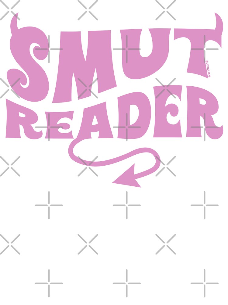 Smut Reader / Hot Pink Sassy Devil Horns and Tail Bookworm Aesthetic for Smutty Bookish Kindle Lovers Tbr Ya Literature by Latinoladas