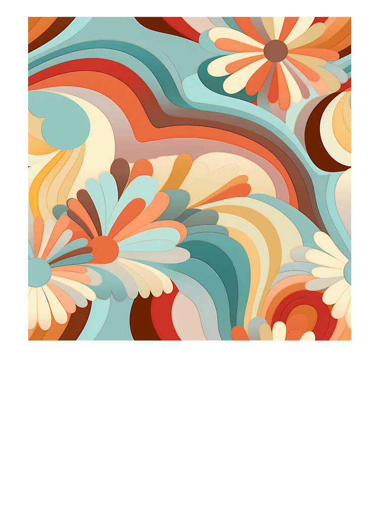Groovy 70's Theme Pattern #7 by CareToCanvas