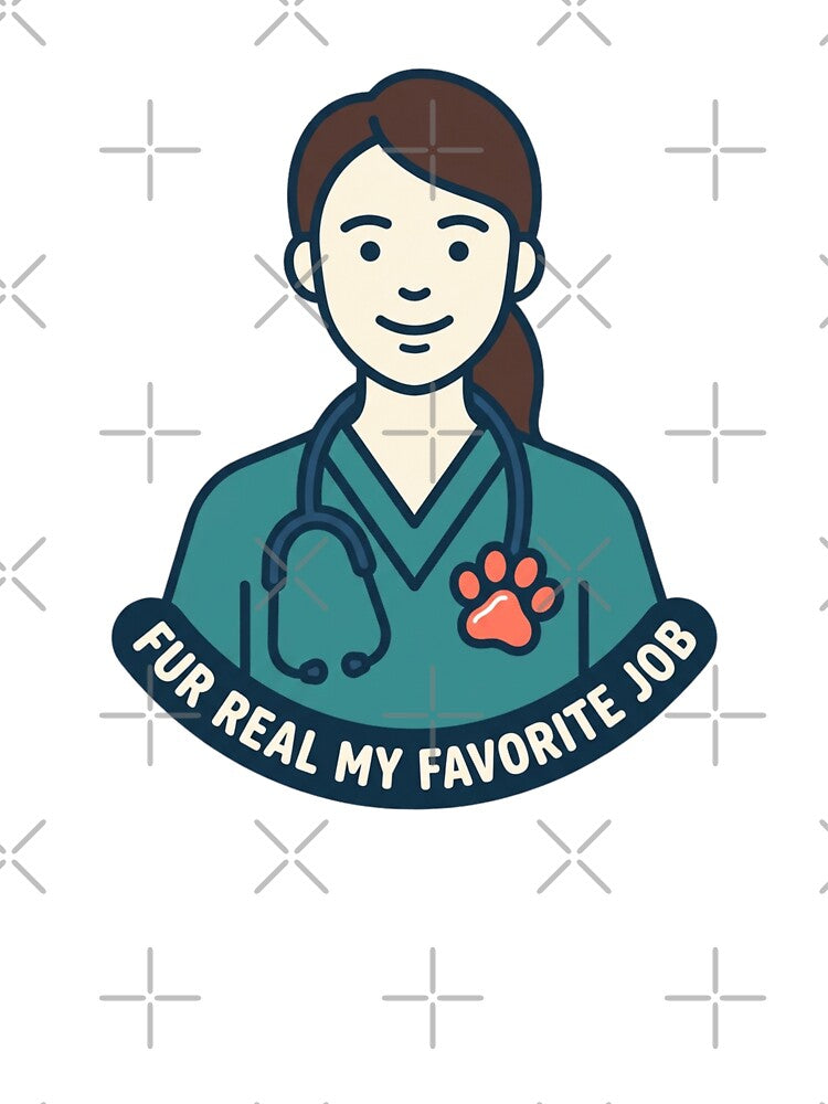 Funny Veterinarian Paw Print Stethoscope by NeonNerd Studio