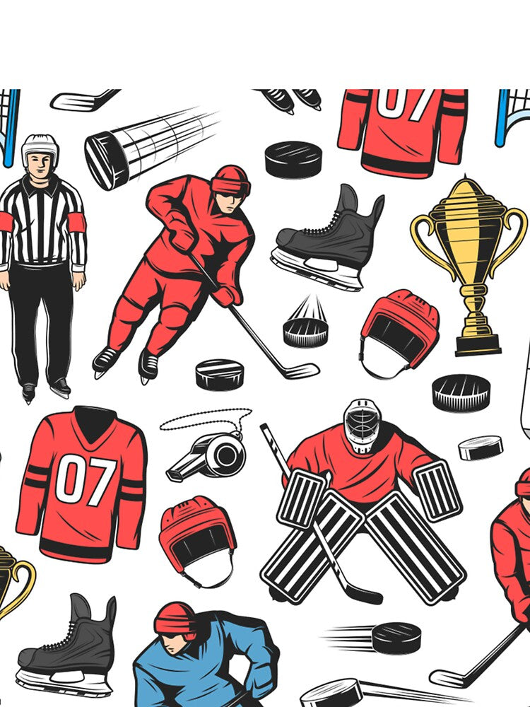 Ice Hockey Players On Rink by LucianaShop