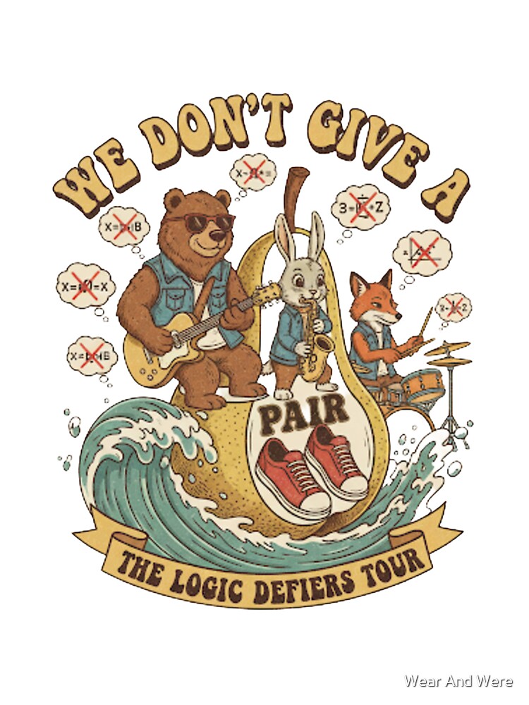 We Don't Give A Pair" Retro Animal Band T-Shirt by Wear And Were