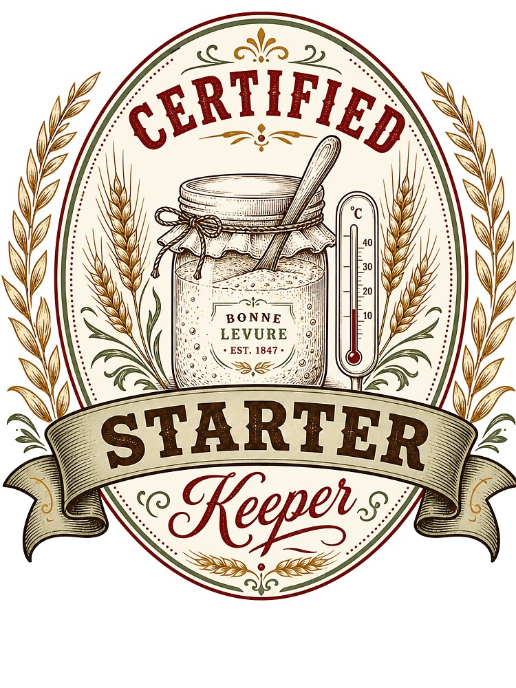Certified Starter Keeper Vintage Sourdough Badge by BoosterShop