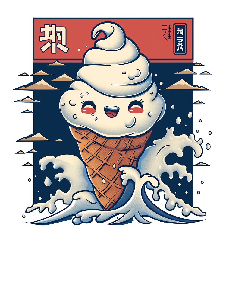 Kawaii Japanese style icecream Illustration by nomiraclehere