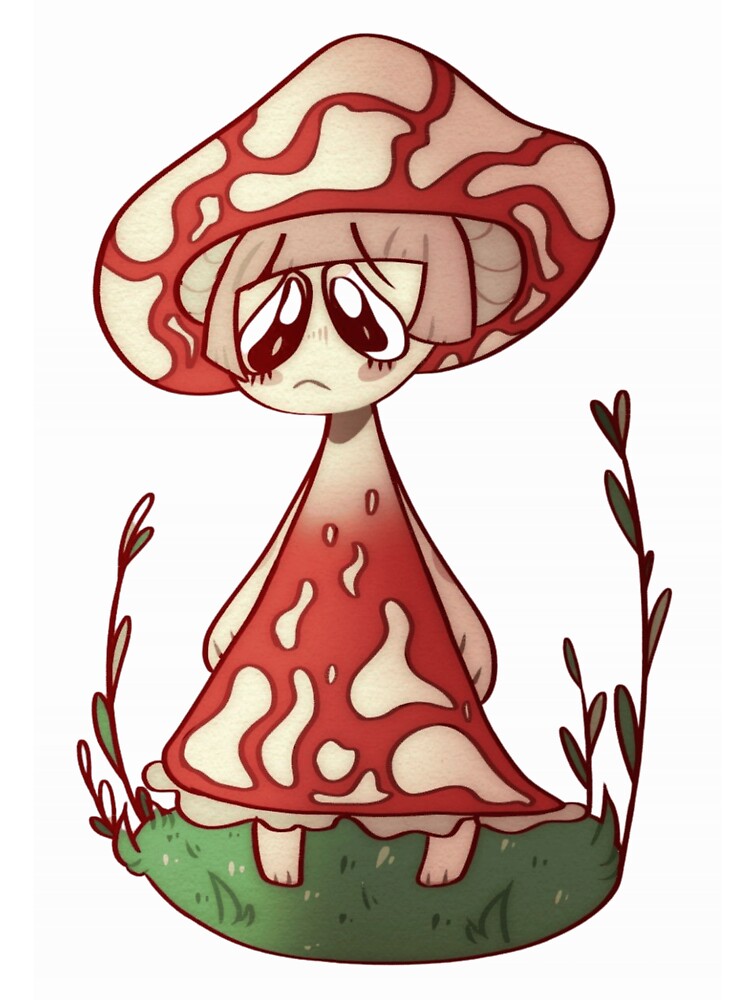 Sad Mushroom Girl Cottagegoth Cute Goblincore by Froggy-Jar