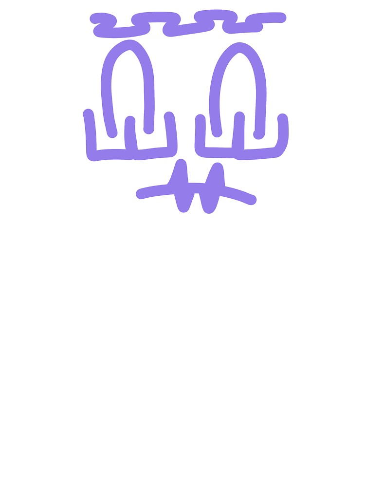 Purple Abstract Doodle Face – Minimalist Contemporary Line Art by felipemaldonadoart