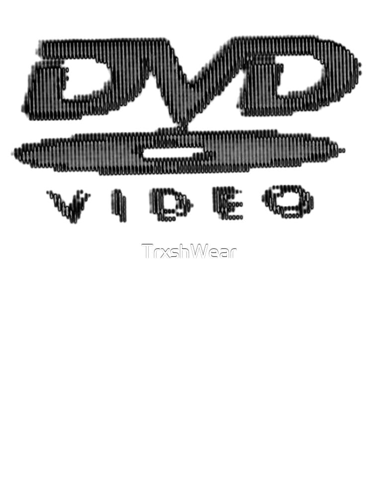 Retro Black DVD Video Logo Y2K Aesthetic 2000s Nostalgia Tech by TrxshWear