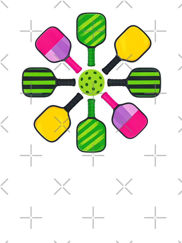 Abstract Pickleball Splash – Color Burst by EvieWoj