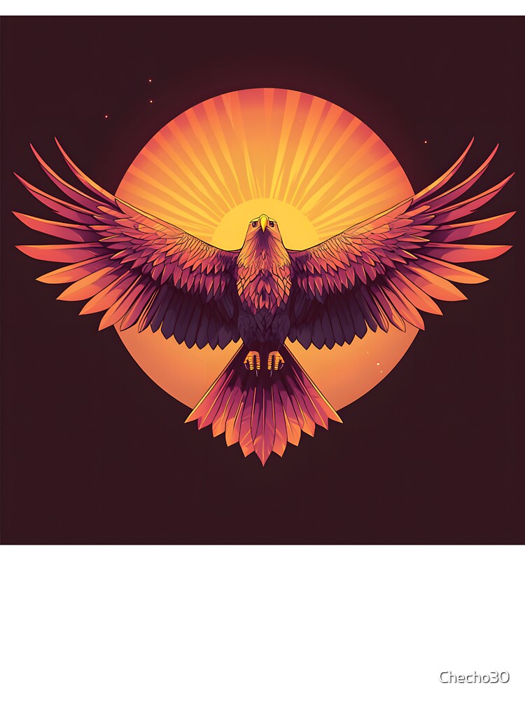 3d Render Of Geometric Eagle Wings, Warm by Checho30
