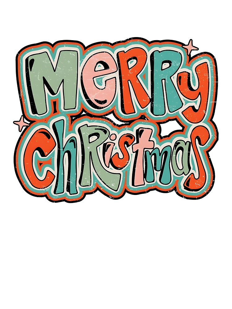 Merry Christmas Wall Grafitti, Wall Art Christmas by Masonbaxter