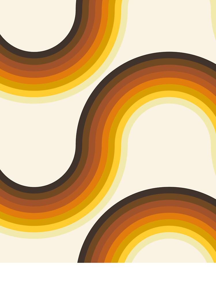 Retro Wavy Roads in Cream by YesterdayColl