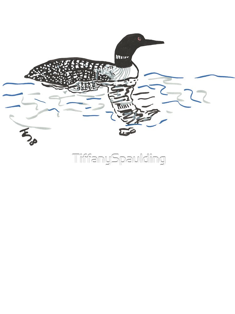 Loon on Water Sketch by TiffanySpaulding