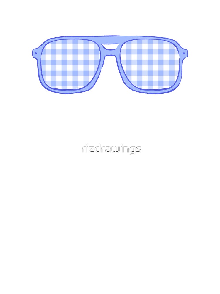 Coquette Cowgirl Glasses Sticker – Blue Pastel Western Aesthetic by rizdrawings
