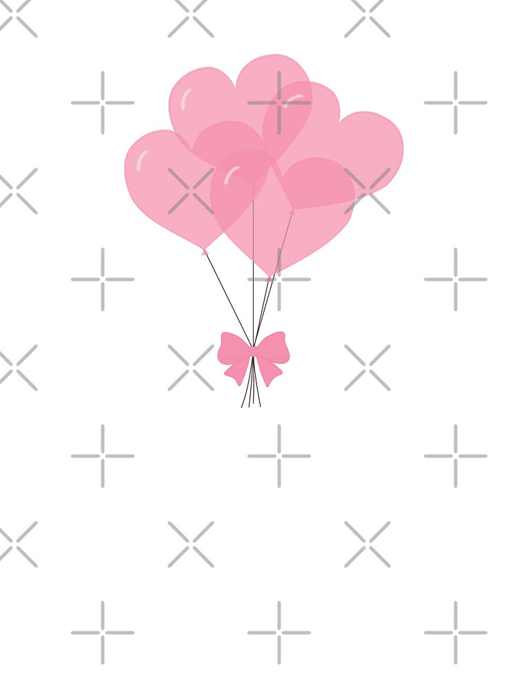 Coquette Transparent Pink Heart Balloons with Bow by wonderxwander