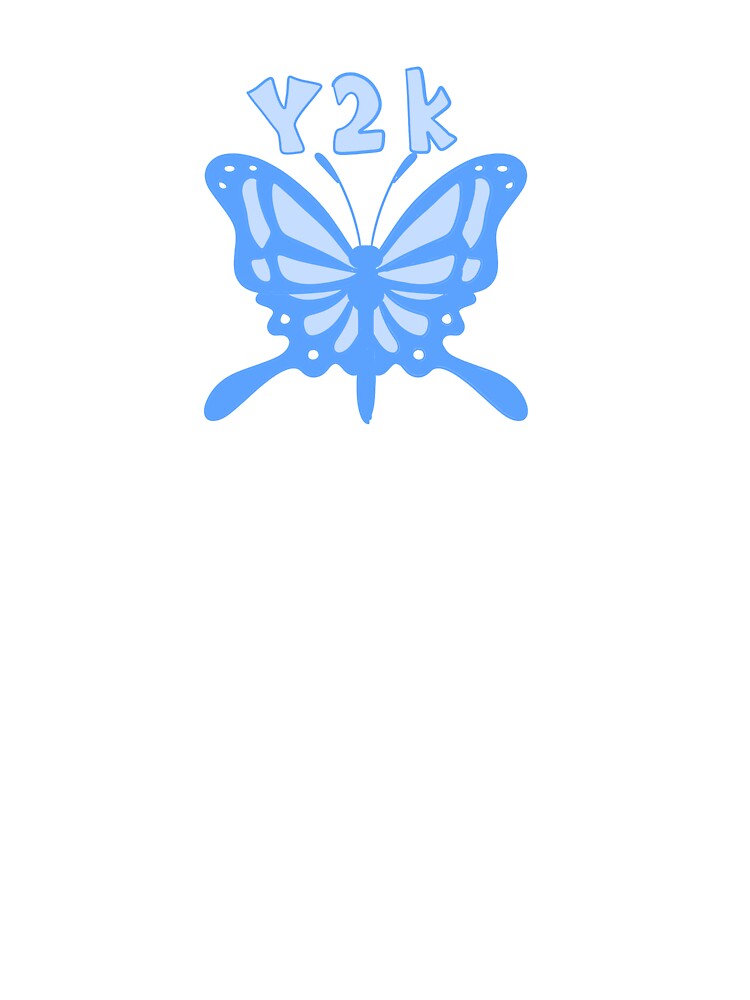 Blue Y2K Butterfly by gross-girl99